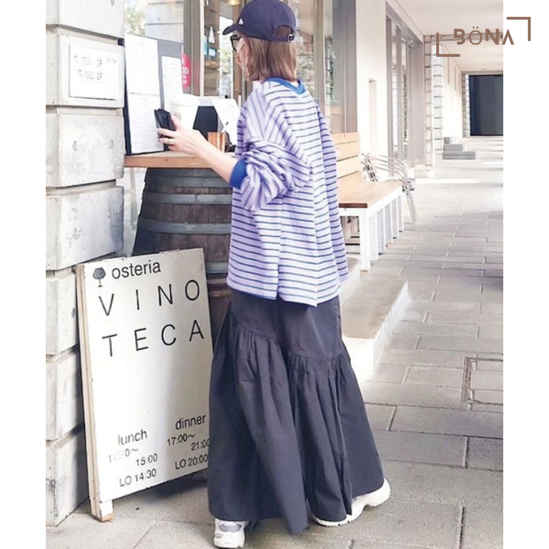Lowy by Corners 糖果色系橫間上衣 Candy Color Volume Long Sleeve Top