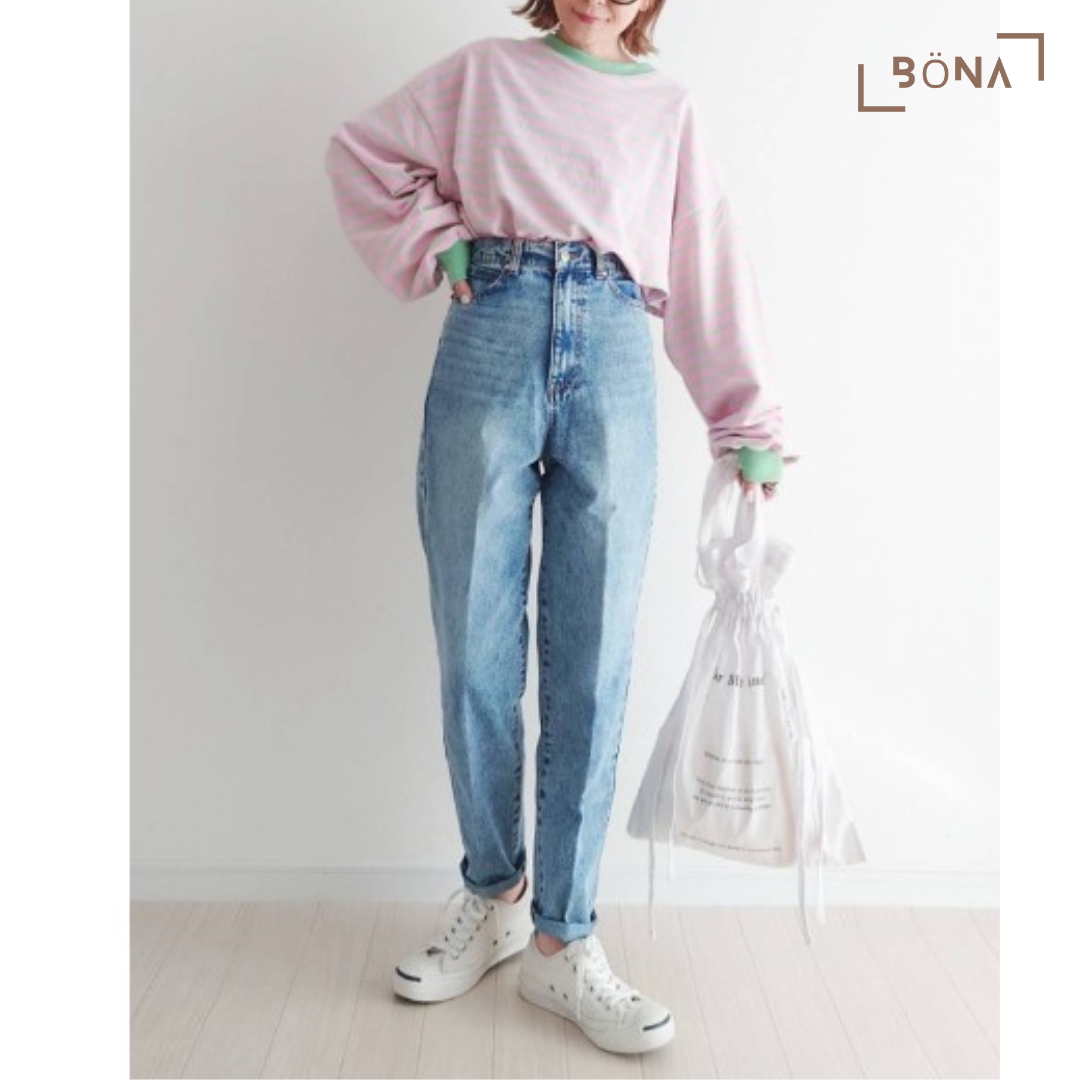 Lowy by Corners 糖果色系橫間上衣 Candy Color Volume Long Sleeve Top
