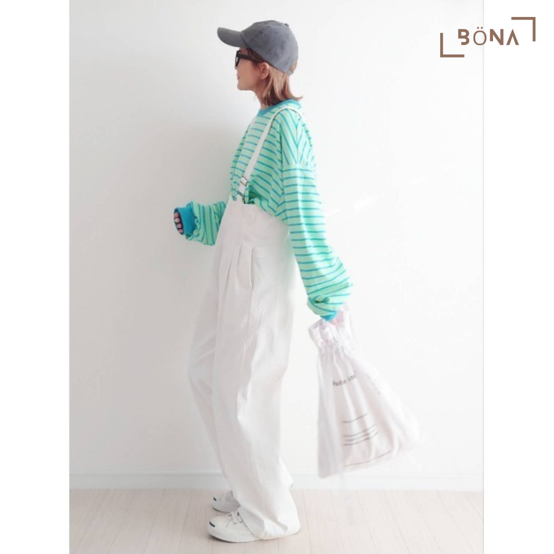 Lowy by Corners 糖果色系橫間上衣 Candy Color Volume Long Sleeve Top