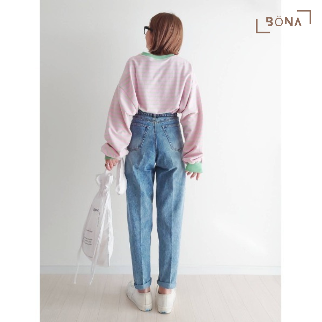 Lowy by Corners 糖果色系橫間上衣 Candy Color Volume Long Sleeve Top