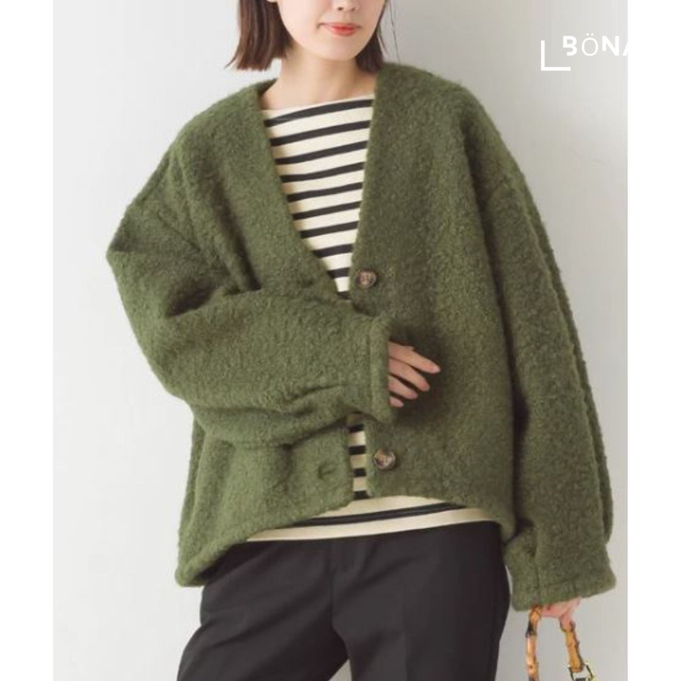 人造環羊毛繭形開衫夾克外套 Faux Ring Wool Cocoon Cardigan Jacket Outerwear