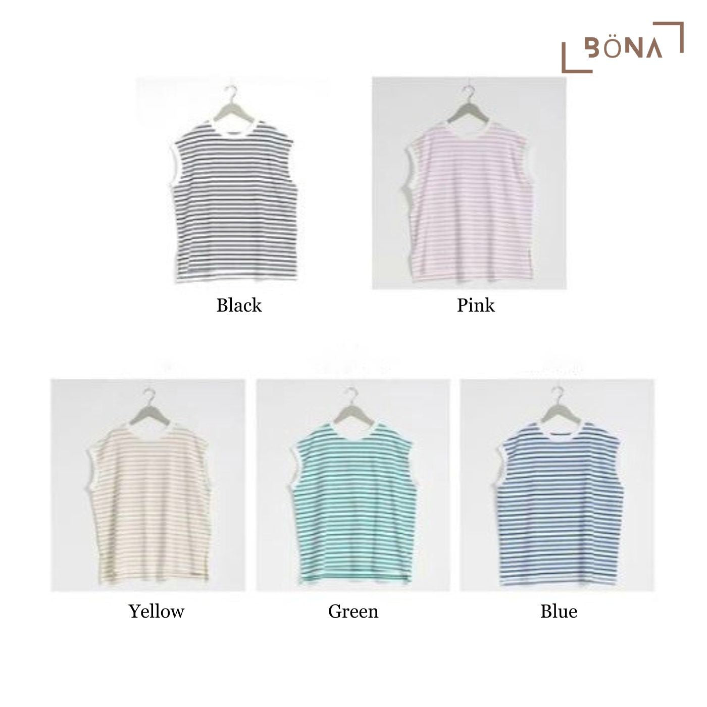 無袖T裇 Big Sleeveless Border T-shirt