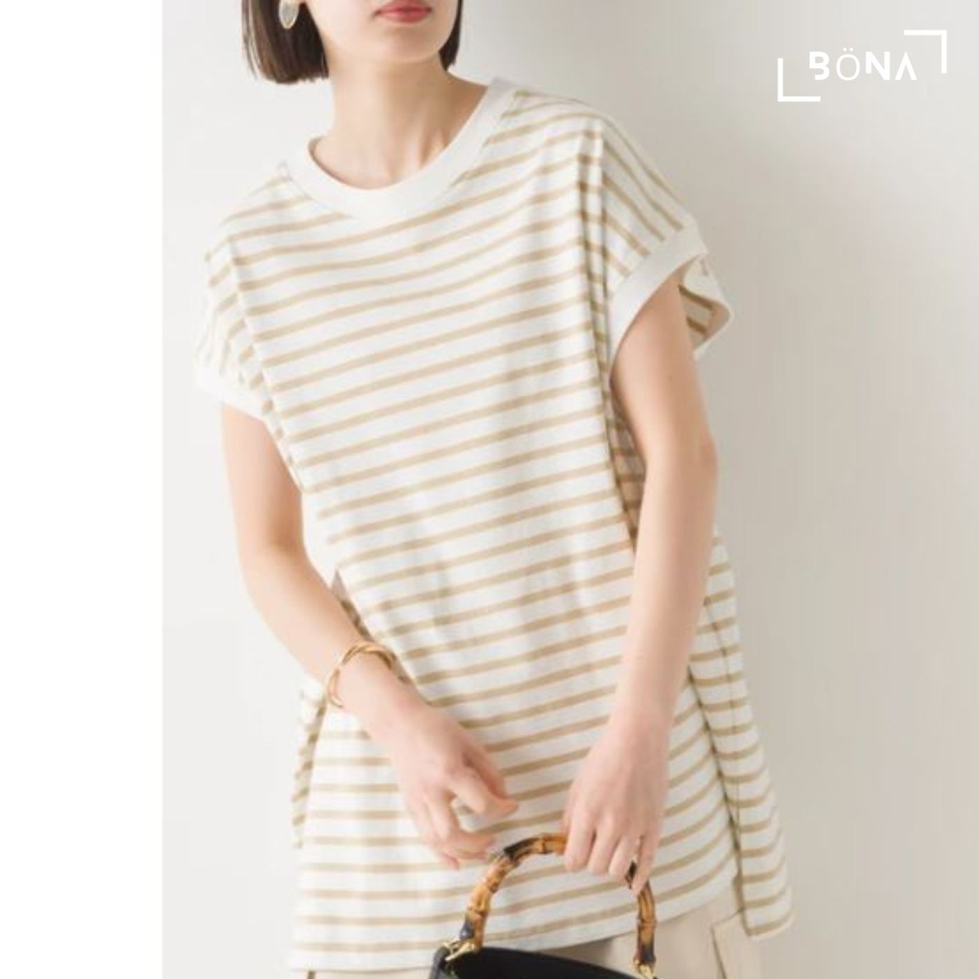 無袖T裇 Big Sleeveless Border T-shirt