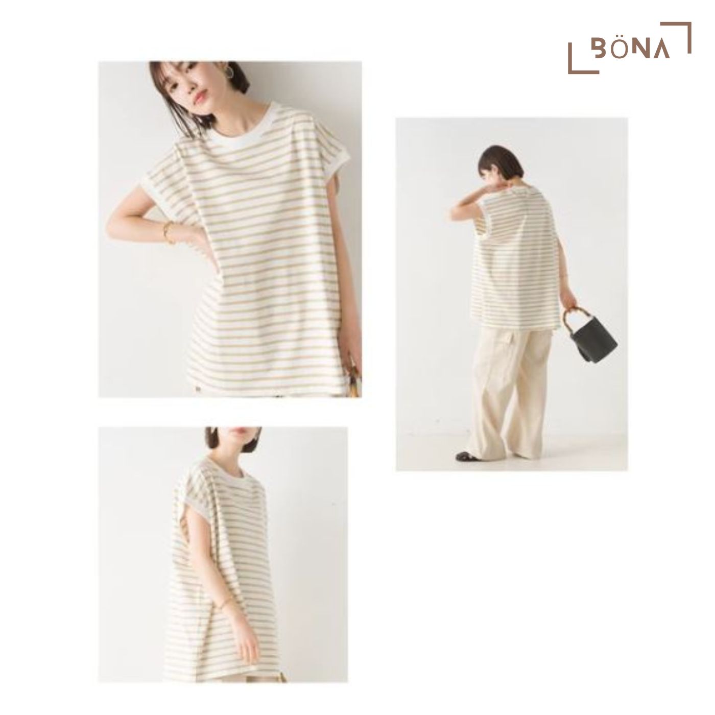 無袖T裇 Big Sleeveless Border T-shirt