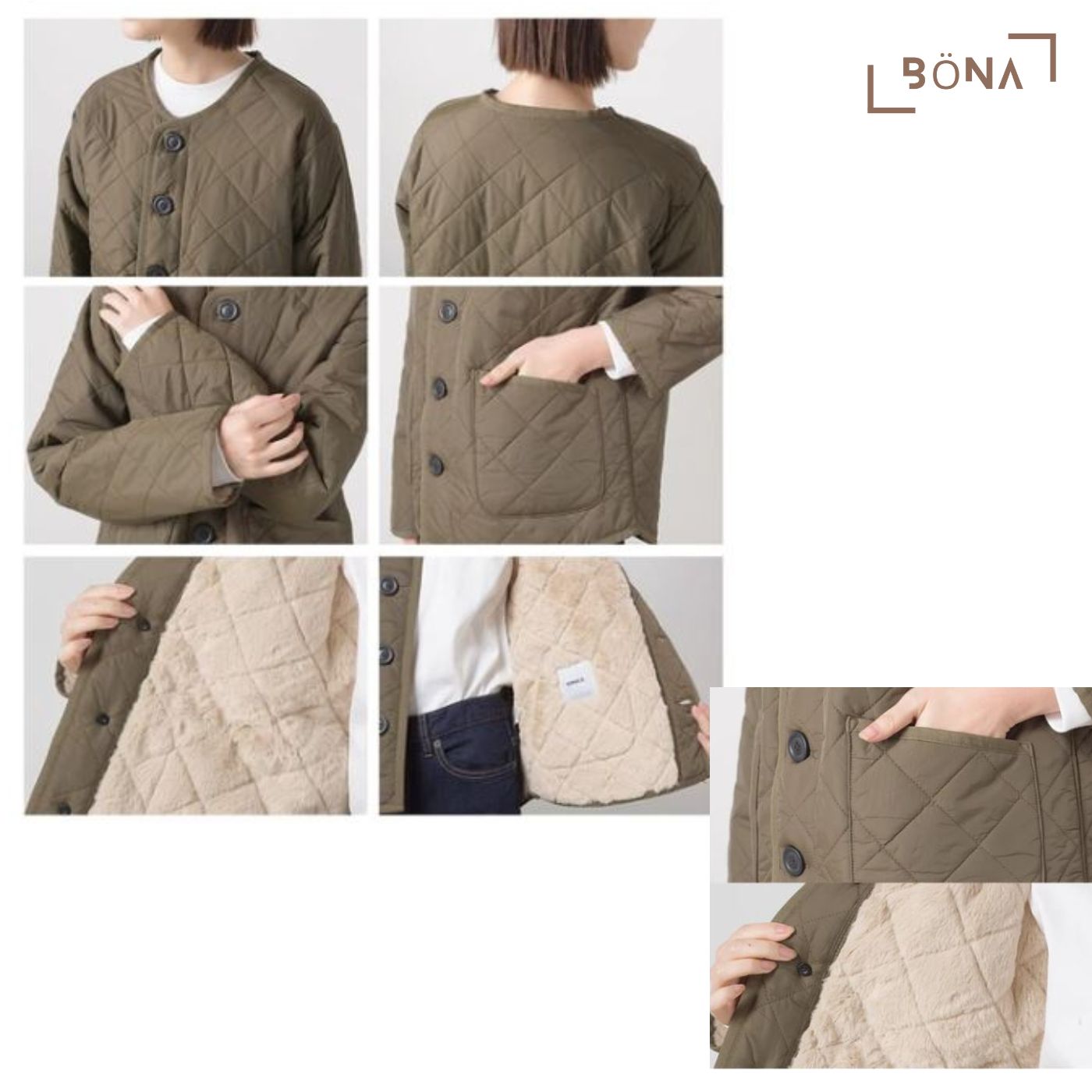 高密度尼龍無領外套 High Density Nylon Quilted Collarless Jacket