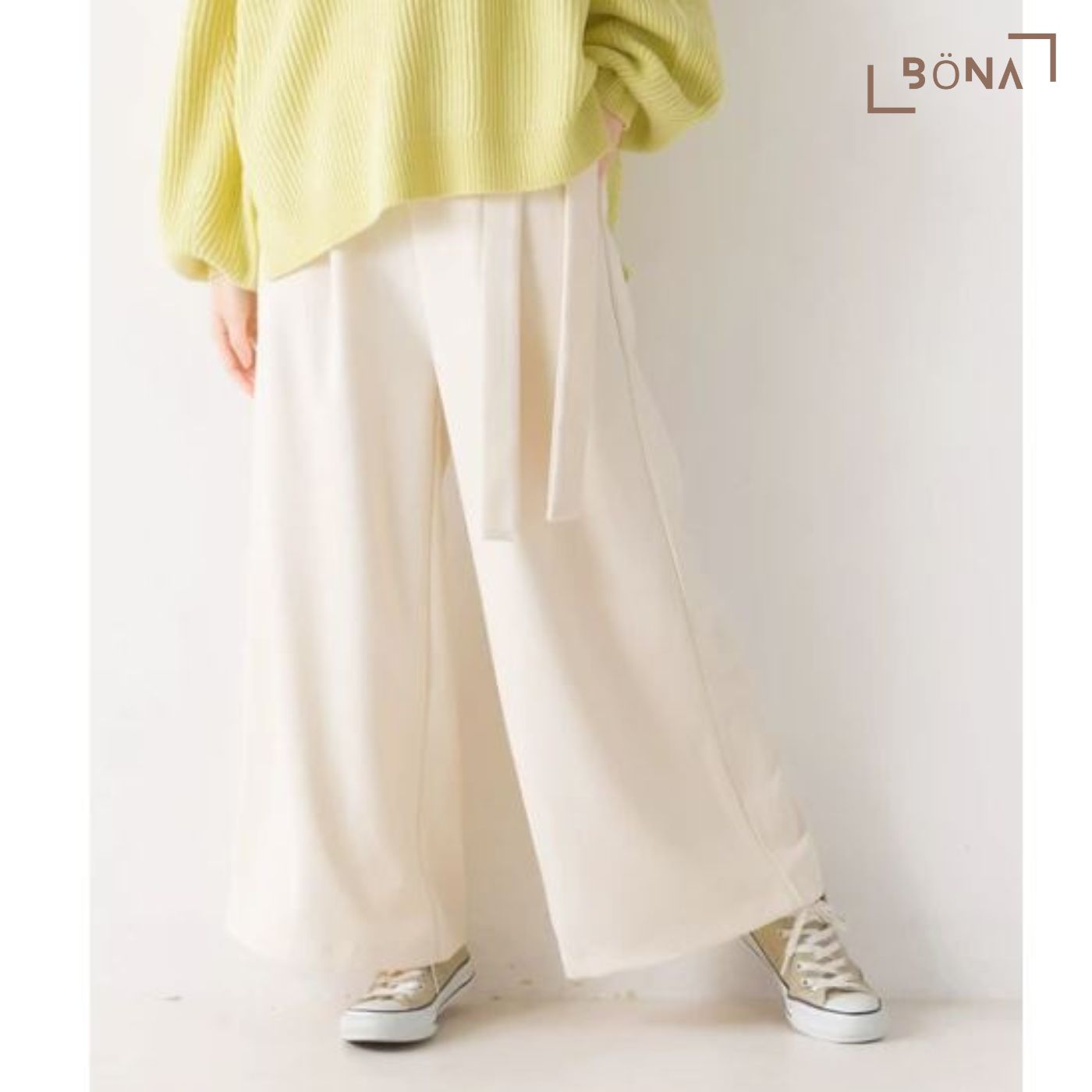 剪裁斜紋褶寬褲 Cut Twill Tuck Wide Pants