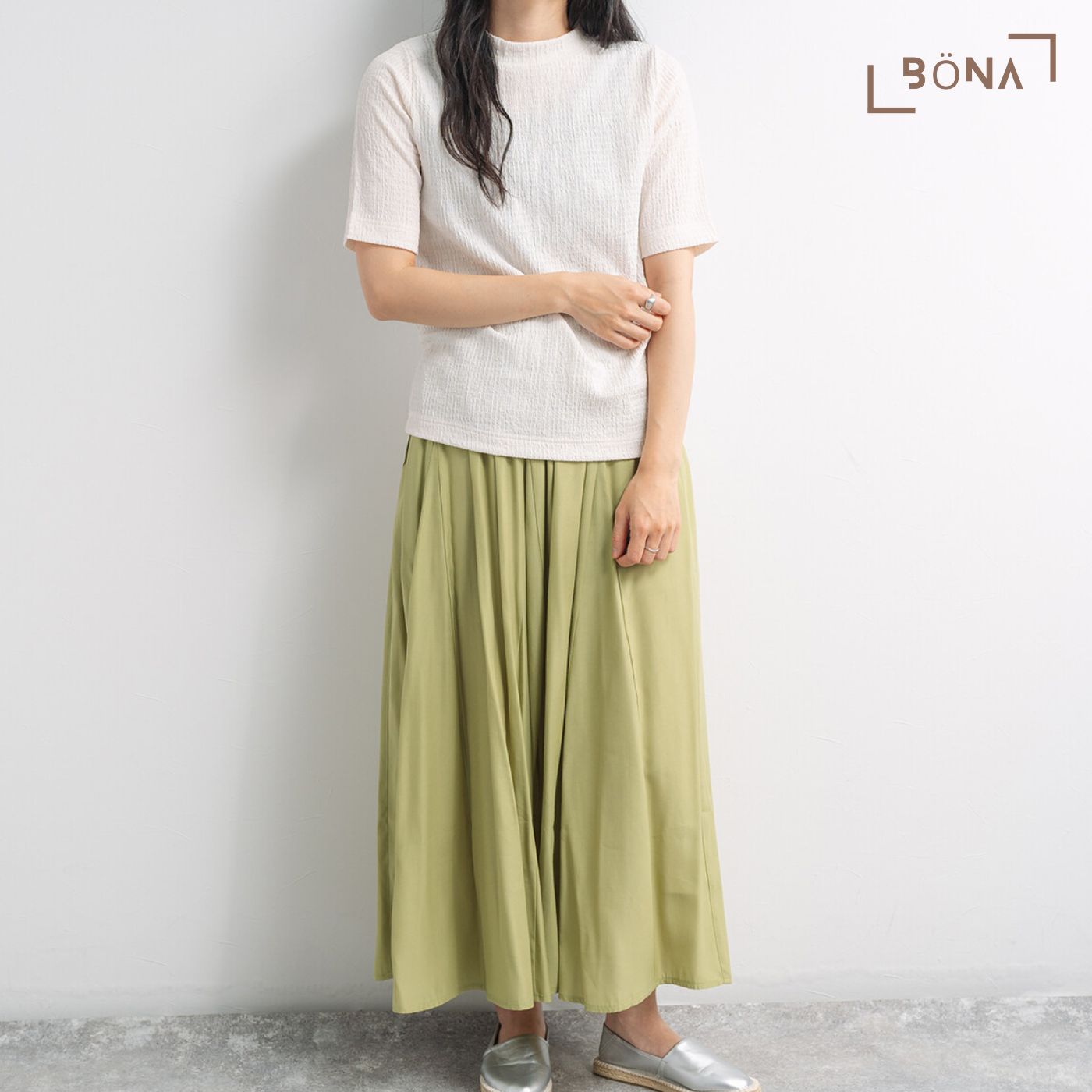 提花半袖高領上衣 Jacquard High Neck Top