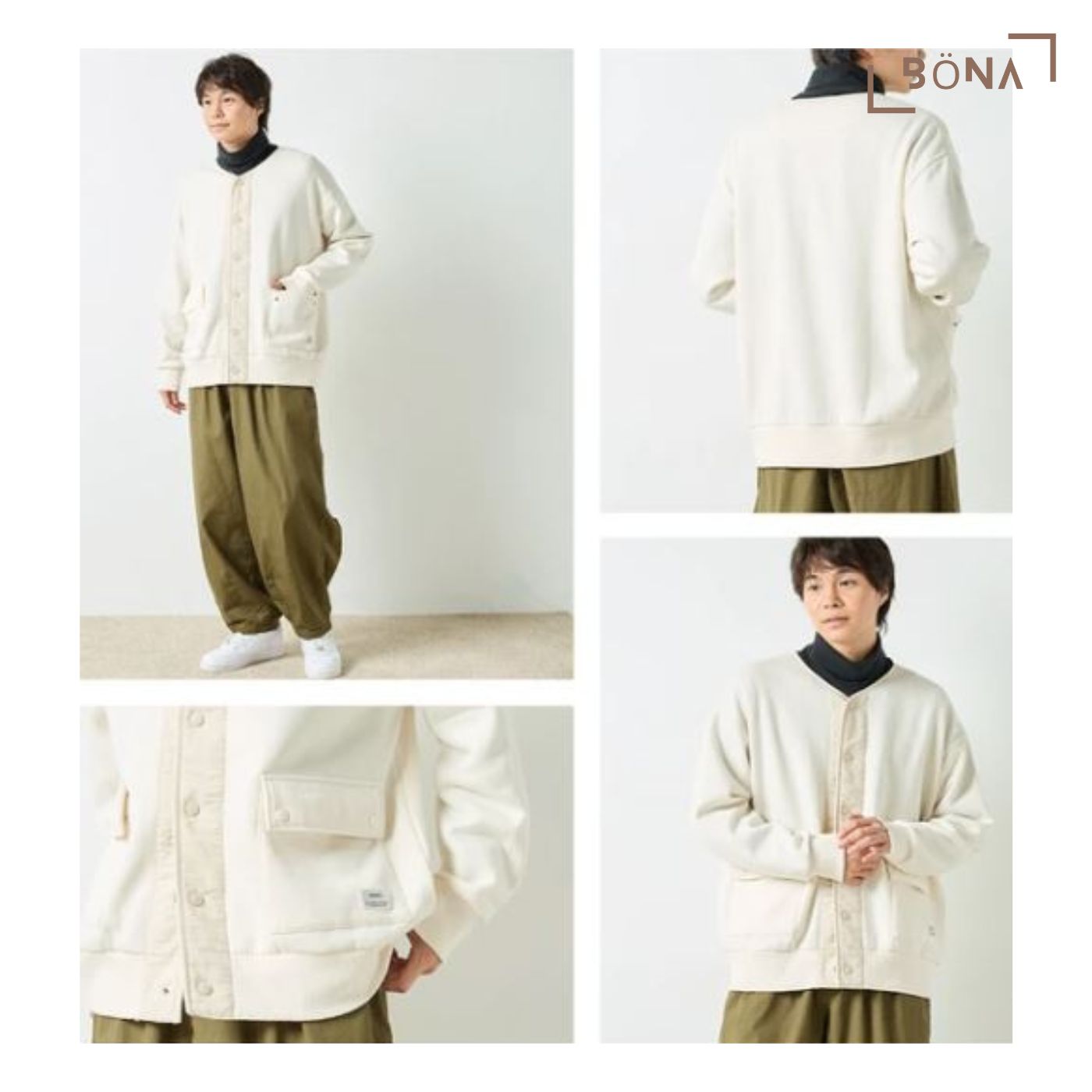 內絨口袋開胸外套 Brushed Back Flap Pocket Cardigan Blouson