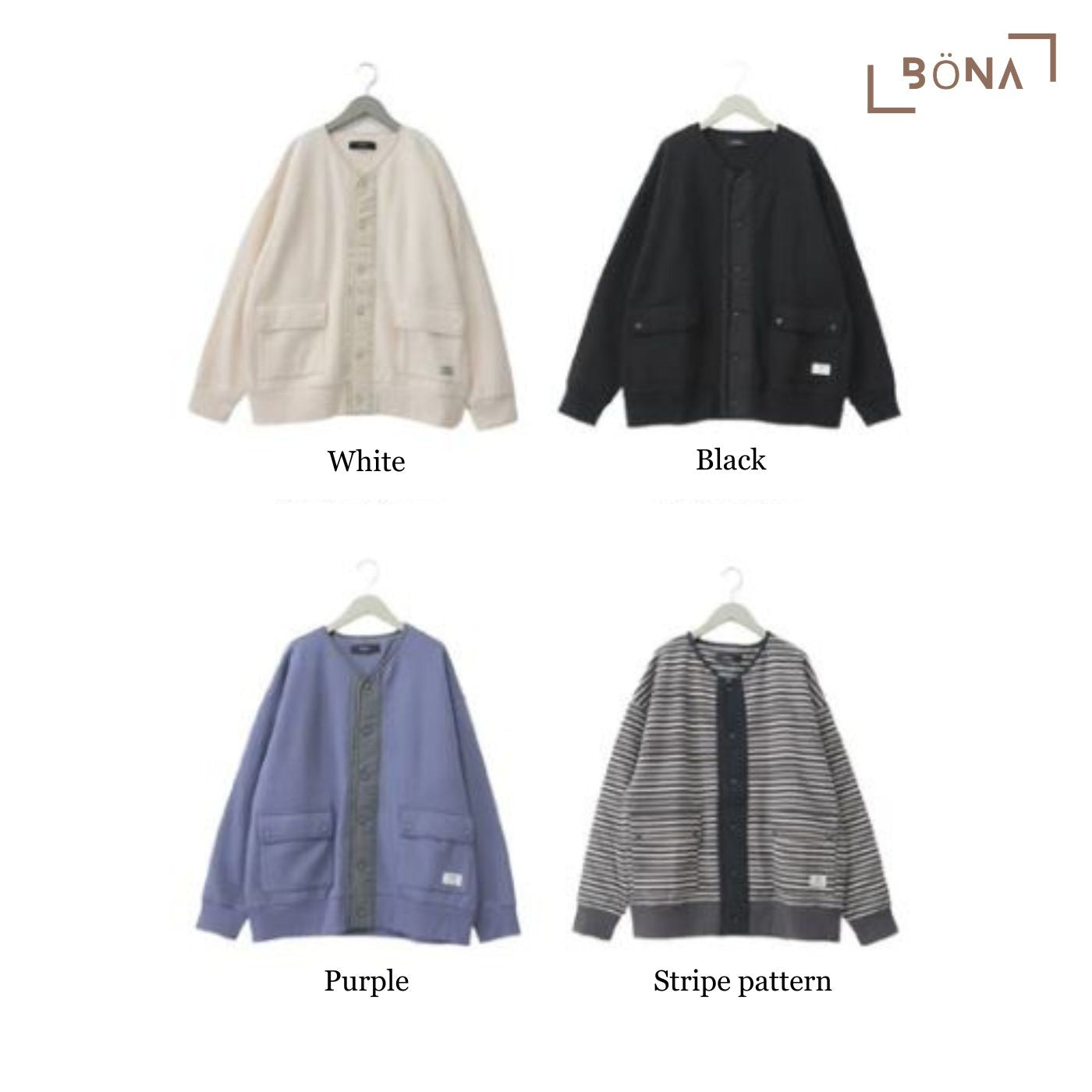 內絨口袋開胸外套 Brushed Back Flap Pocket Cardigan Blouson