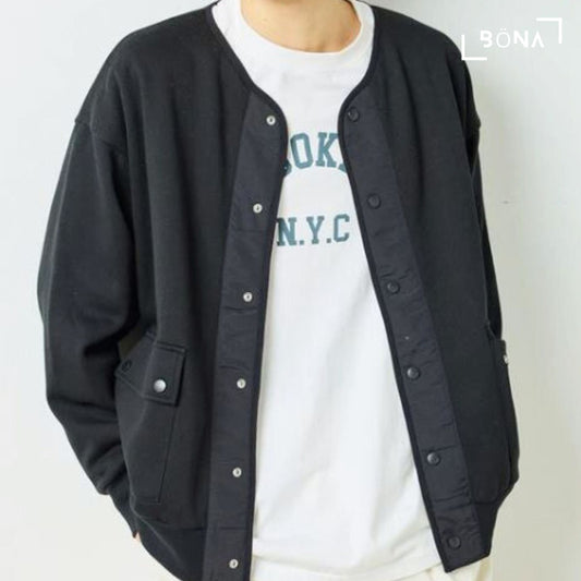 內絨口袋開胸外套 Brushed Back Flap Pocket Cardigan Blouson