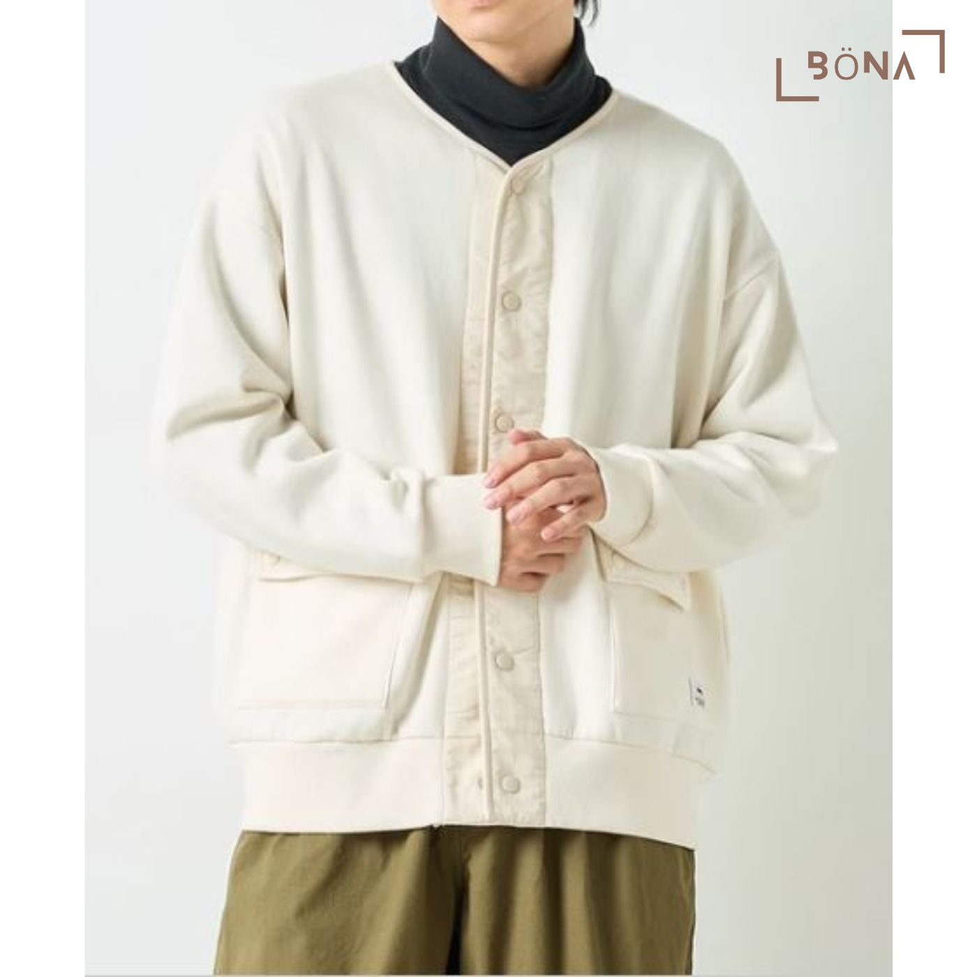 內絨口袋開胸外套 Brushed Back Flap Pocket Cardigan Blouson
