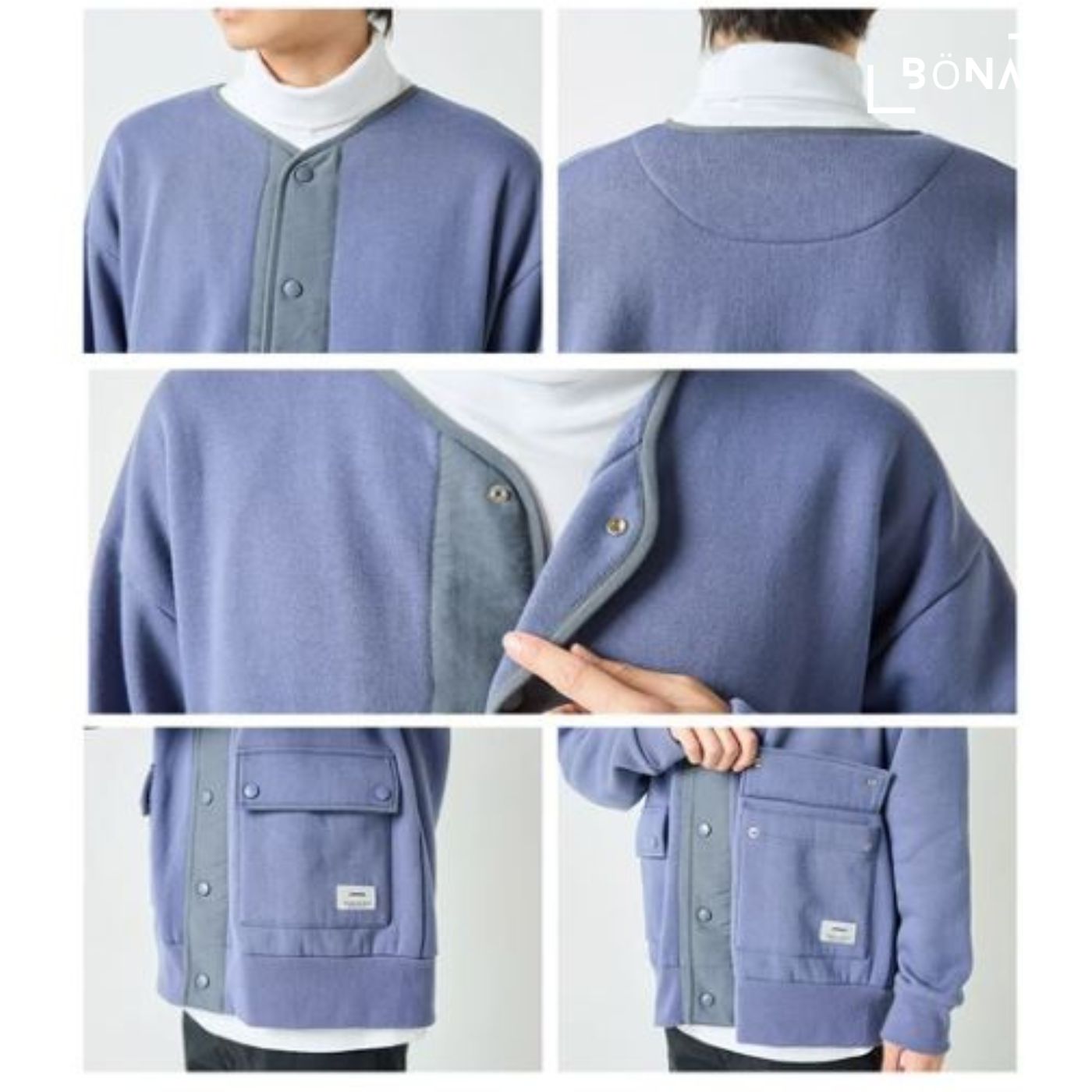 內絨口袋開胸外套 Brushed Back Flap Pocket Cardigan Blouson