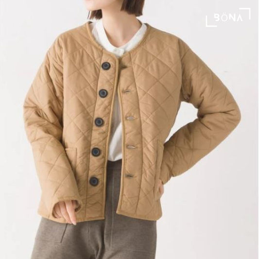 高密度尼龍無領外套 High Density Nylon Quilted Collarless Jacket