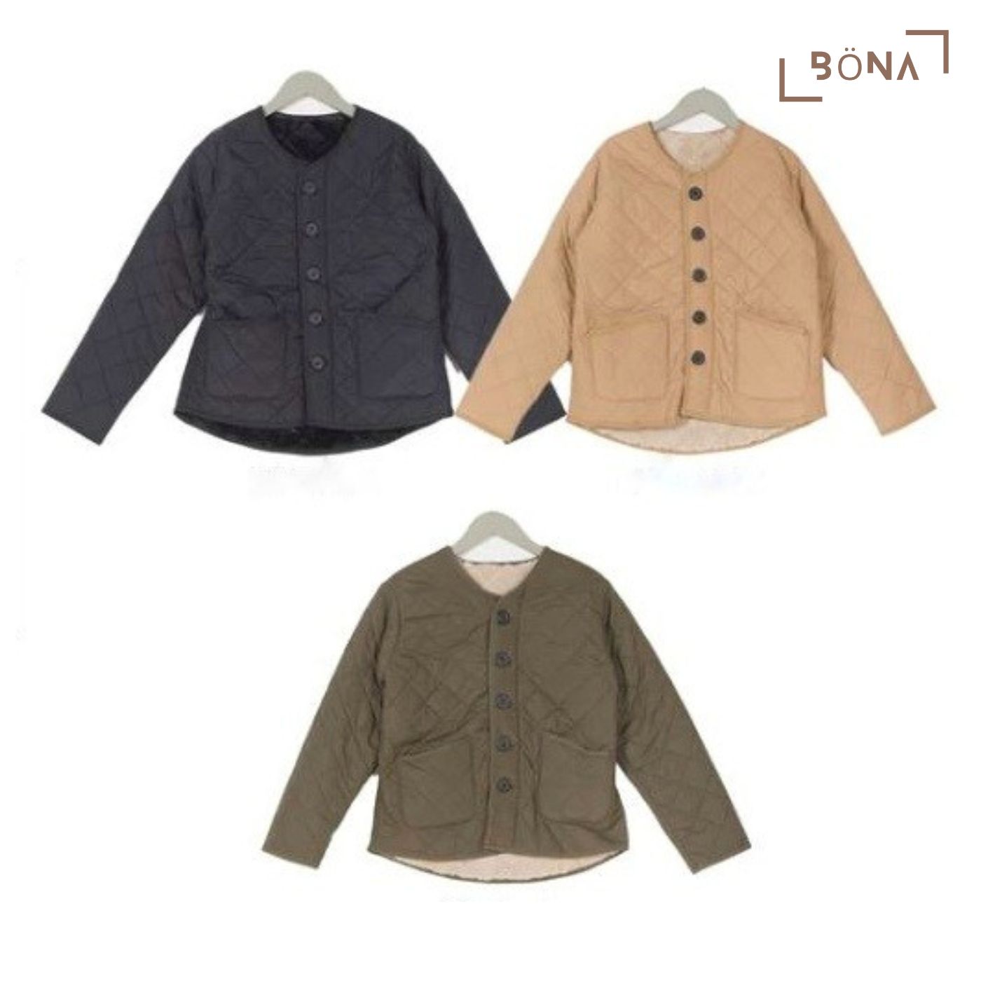 高密度尼龍無領外套 High Density Nylon Quilted Collarless Jacket